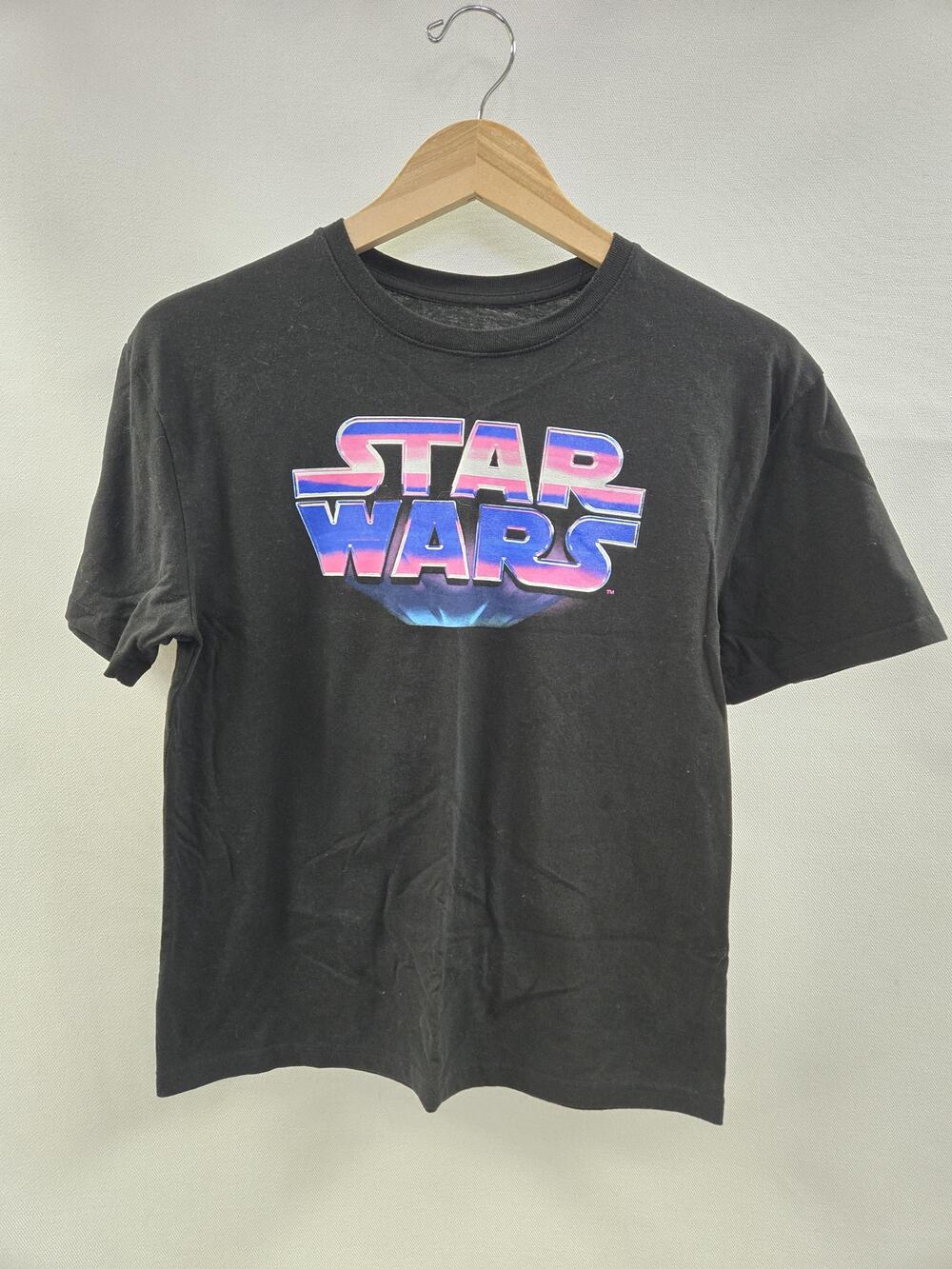 Star Wars Shirt Youth XXL 18 Black Darth Vader Dark Side Neon Retro Graphic Tee